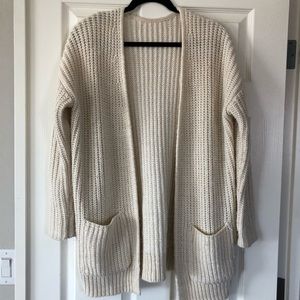 Chunky white cardigan